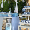 Ένα καλοκαιρινό τραπέζι ευχών σες γαλάζιες αποχρώσεις